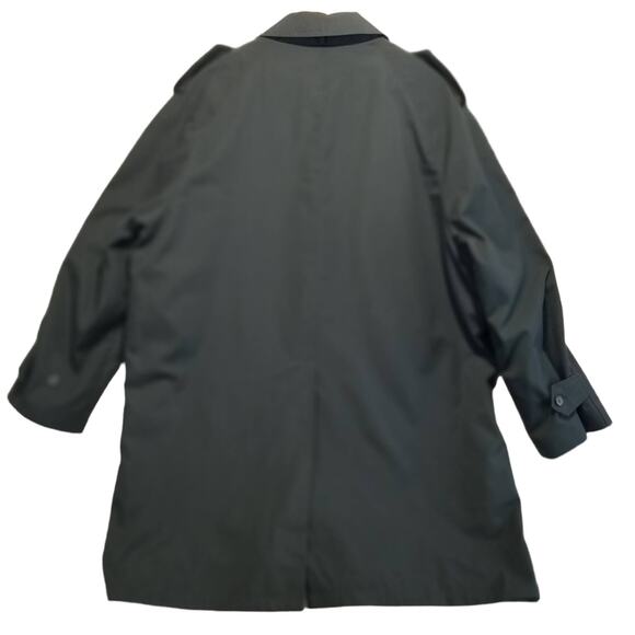 Oleg Cassini Trench Coat Mens 48 All Weather Designer Dark Gray - Picture 3 of 15